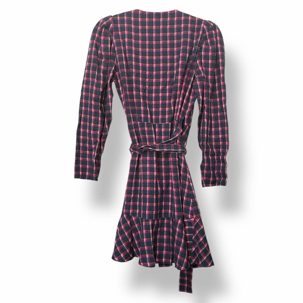 Tanya Taylor Plaid Lexi Wrap Mini Dress - Picture 4 of 6